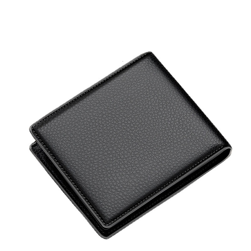 Men's new designer short leather horizontal driver's license business multi slot men's wallet gift