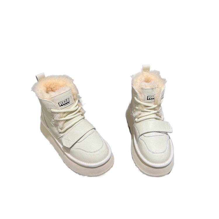 2024 new free shipping designer snow boots for womens black white brown Thick bottom Velcro with plush thickened insulation size 35-40 cad1