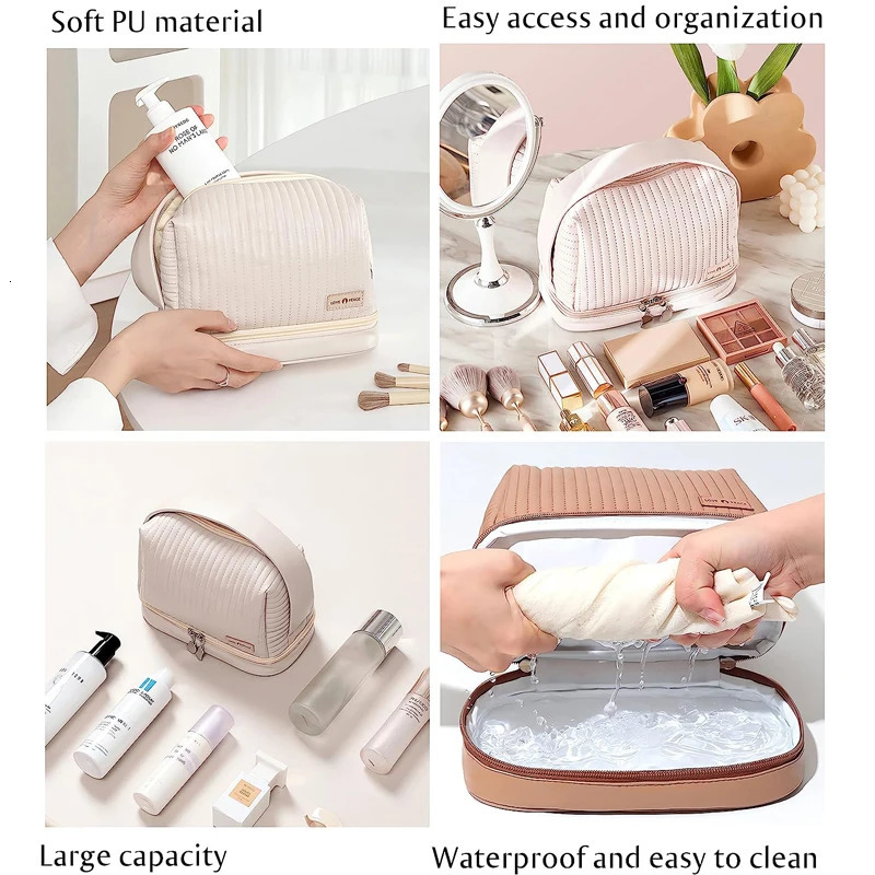 Womens travel makeup bag waterproof bathroom wash bag makeup box storage bag toilet organizer portable womens makeup bag 241031