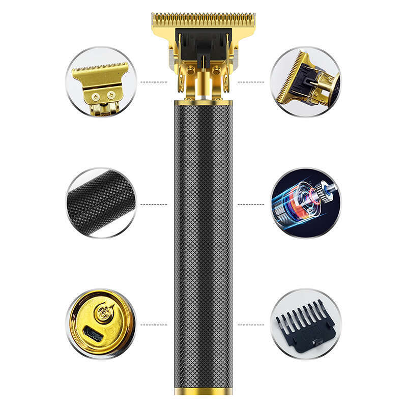 Professional Men's Hair Trimmer Grooming Kit Mustache T Blade ers Electric Shavers Stainless Steel Blades Battery Powered