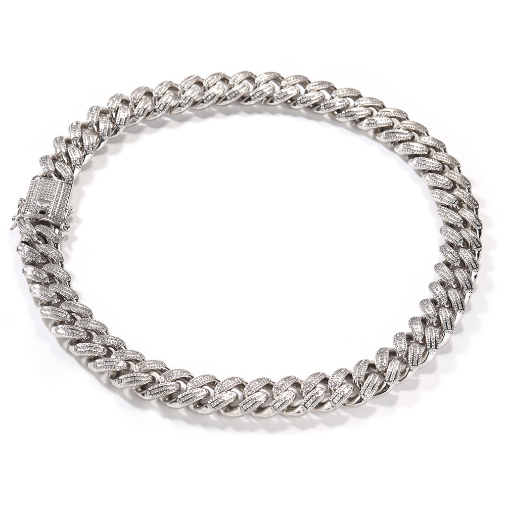 New In Hip Hop Cubic Zirconia 18mm T Square Cuban Link Chain Necklace For Men Punk Rock Grunge 18k Gold Plated Copper Heavy Industry Mens Necklace Rap