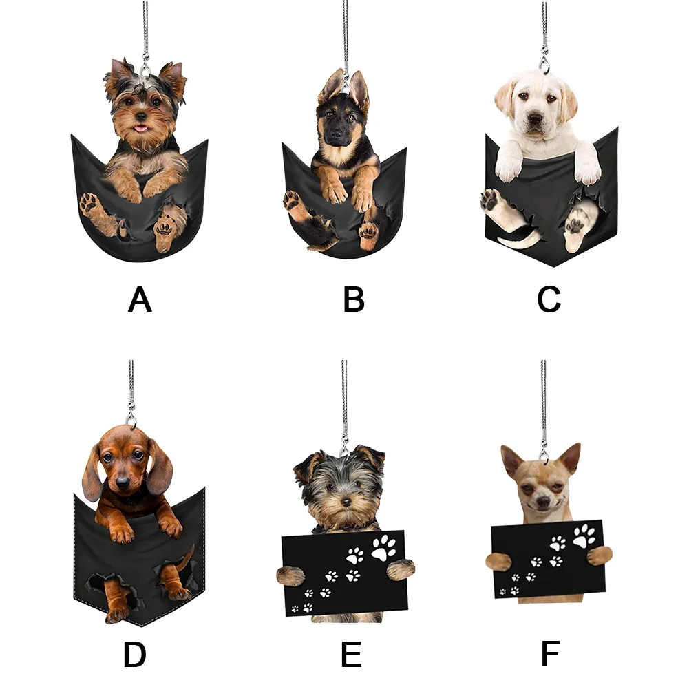 New Pendant Practical Interior Ornament Mini Puppy Shape Hanging Toy Gift Car Decoration Accessories