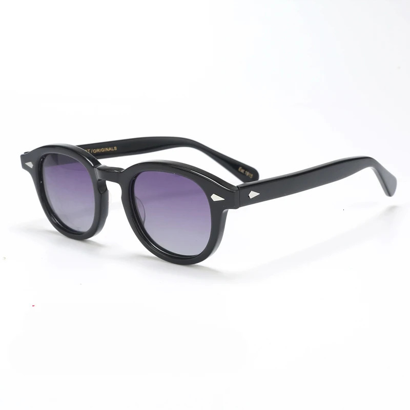 Johnny Depp Lemtosh style sunglasses for men with box and shell light blue retro sunglasses for men UV400 Oculos 241030