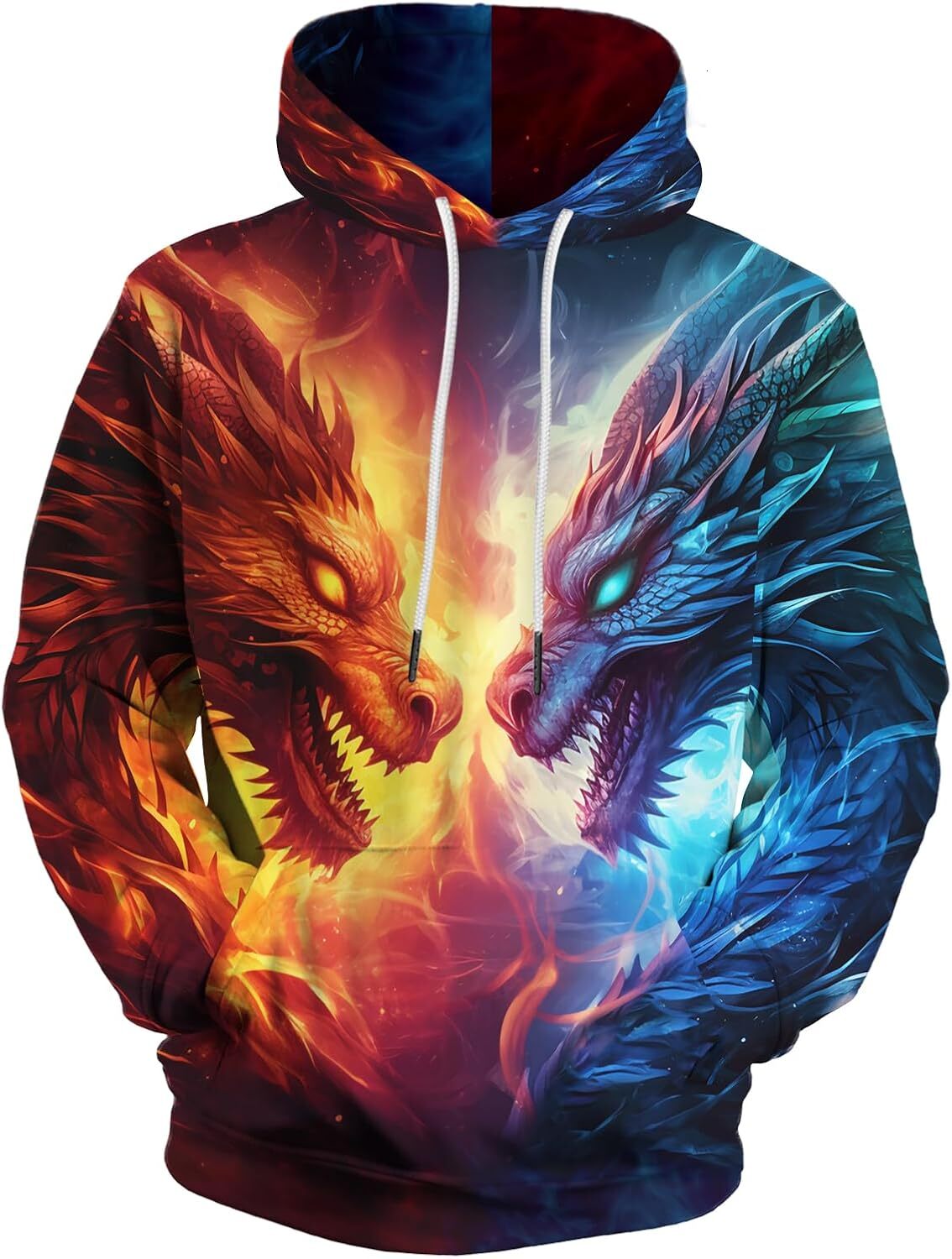 Hoodie for Mens Womens Unisex New Mens Novelty Hoodies Cool Animal Print Graphic Hoody Pullover Hooded Sweatshirts Graphic Warm Hip Hop
