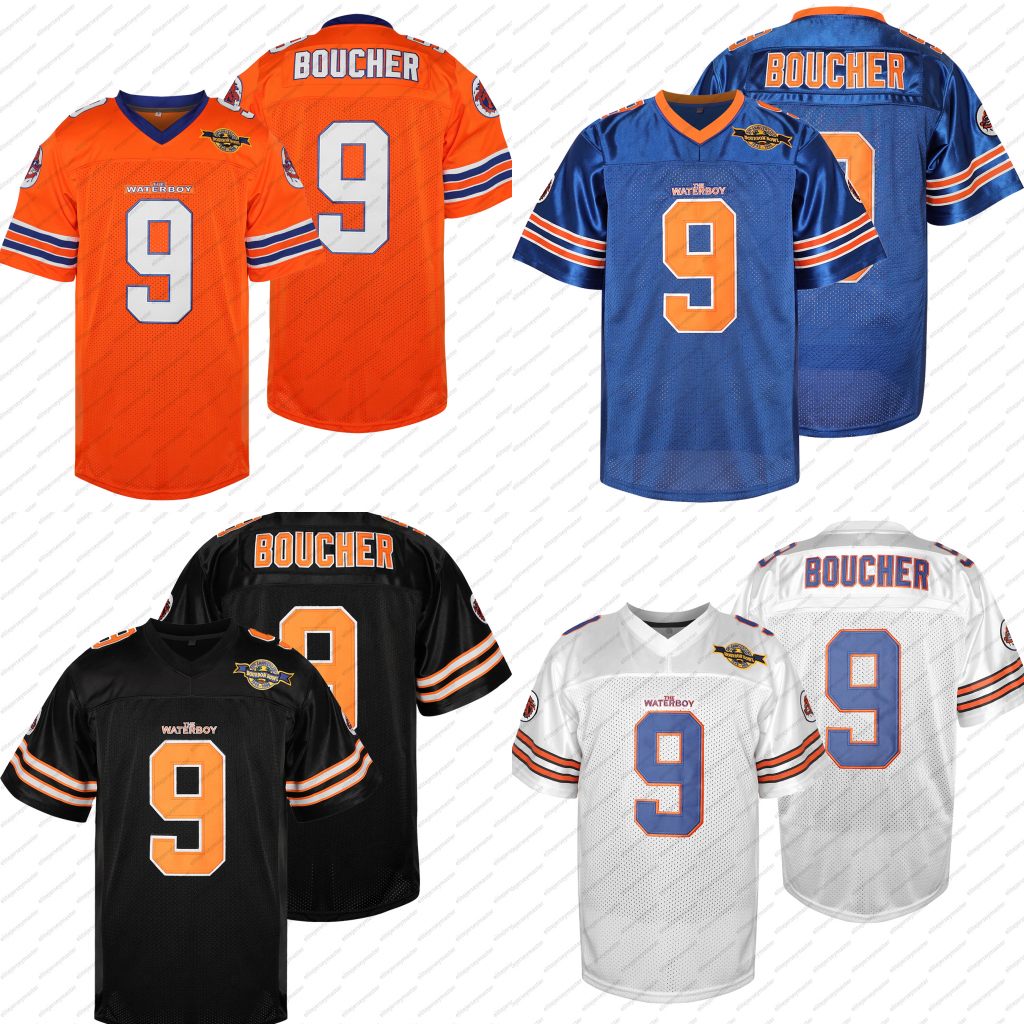 Movie Jerseys 9 Bobby Boucher Waterboy Football Jerseys For Men Women Youth