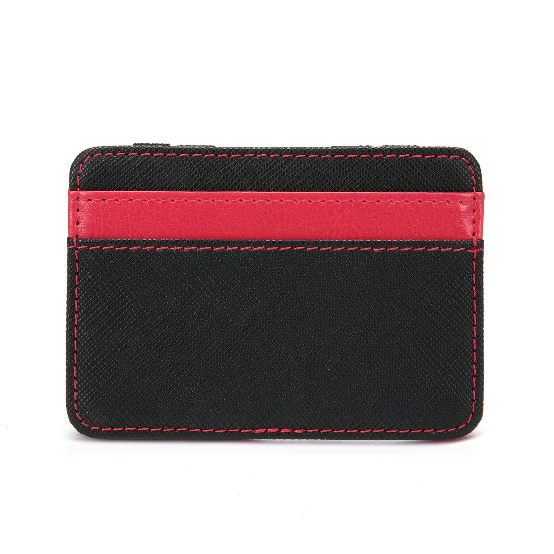 New designer short PU cross pattern magic wallet card bag
