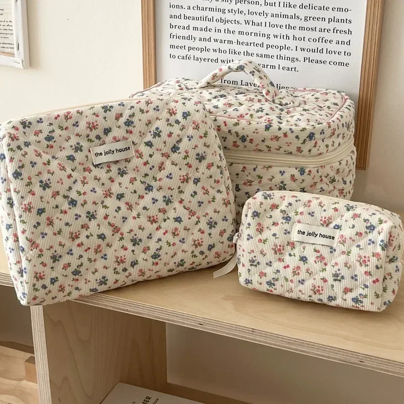 Matte cotton makeup organizer womens makeup bag makeup bag makeup box storage bag makeup box travel zipper bag 241031