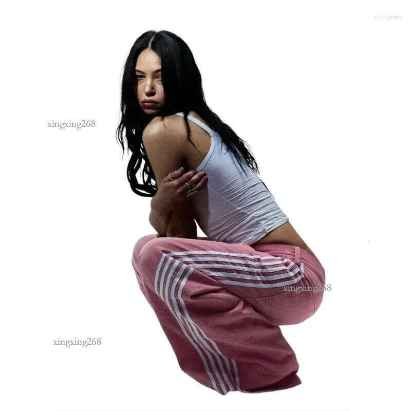 Men's Jeans Y2K Baggy High Quality Embroidered Striped Harajuku Sweatpants Men Women Hip Hop Streetwear Casual Wide Leg Denim Pants