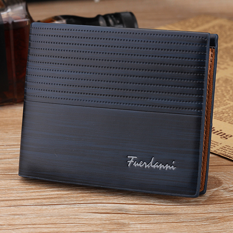New designer Hengsheng short fashion multi slot men's wallet clip straight tube