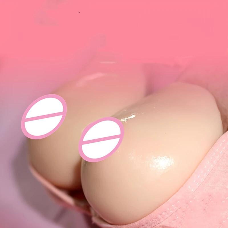 masturbator Silicone Artificial Breasts Men's Masturbation Sex Toys Stress Squeeze Ball Insertable Fake Breast Toys Soft Realistic Boob Ball