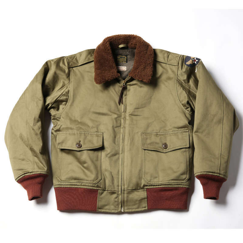 Bronson 1943 Type B-10 Bomber Jacket Vintage Mens Flying Coat Wool Ing B15