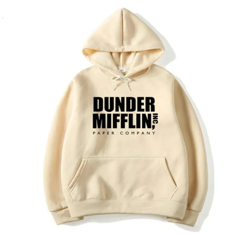 Dht Schrute Hoodies para homens e mulheres casual com capuz Office Dunder Mufflin papel 241024