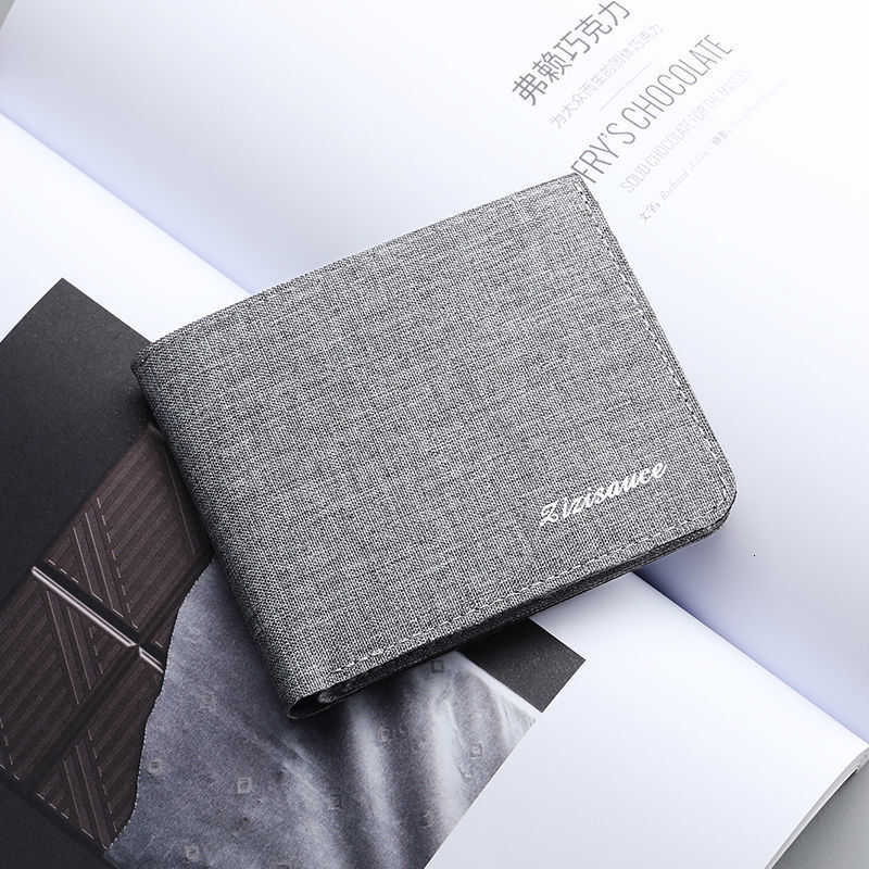 New designer canvas wallet, men's fashion brand, fashionable, simple and casual wallet, functional driver's license integrated bag, multi po
