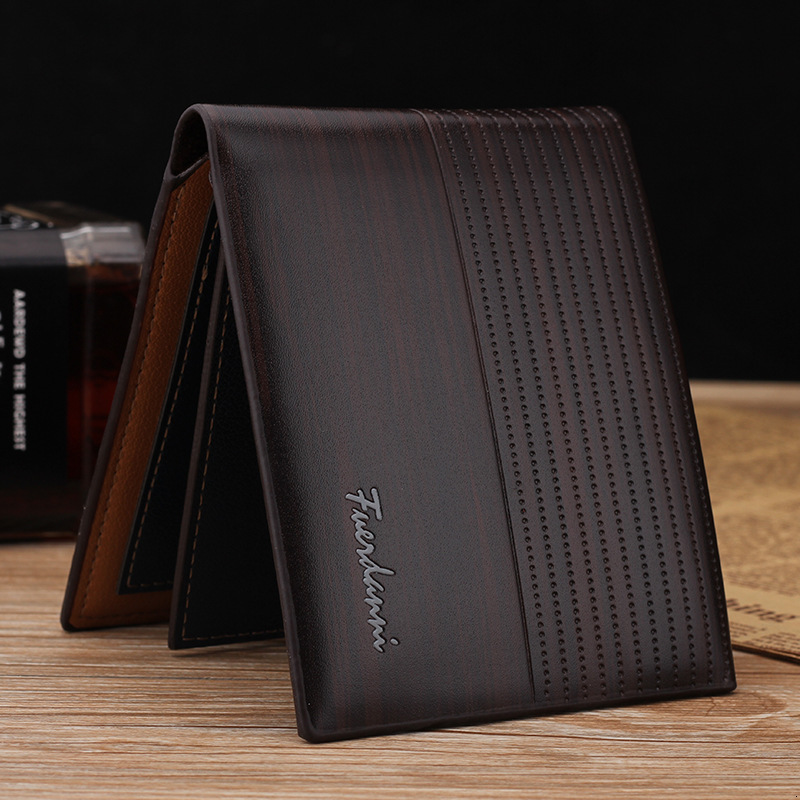 New designer Hengsheng short fashion multi slot men's wallet clip straight tube