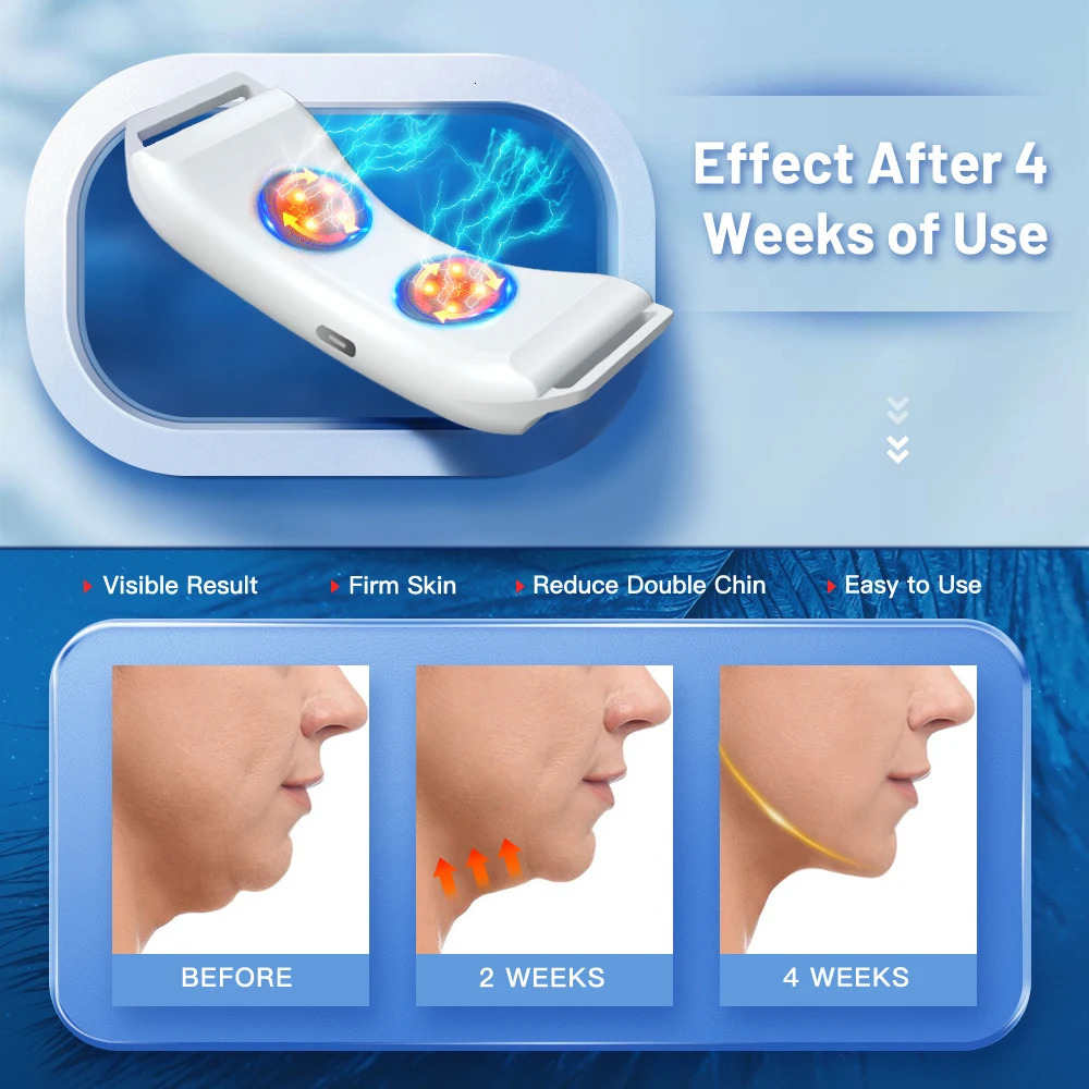 Vibration Chin-Up V Face Massager for Face EMS Facial Lifter Beauty Device Double Chin Remover V-Line Up Facelift Shaper Belt 241031