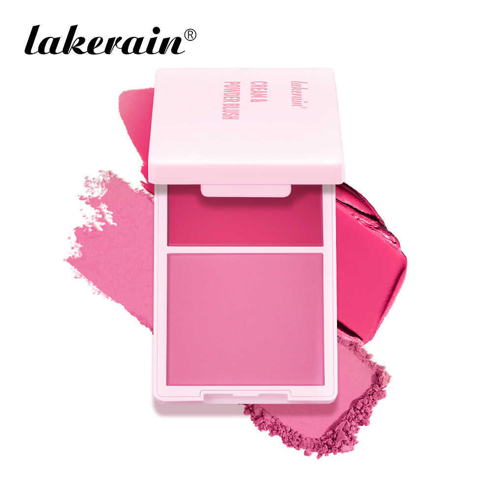 lakerain blush Cream & Powder 2-in-1 Plate Long-lasting Delicate Blush plate patrick blush Y240815