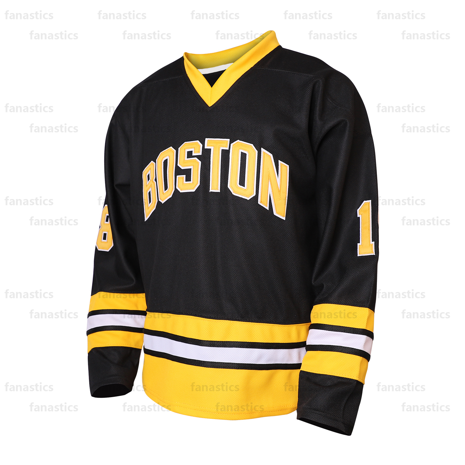custom Men #18 GILMORE BLACK hockey jersey