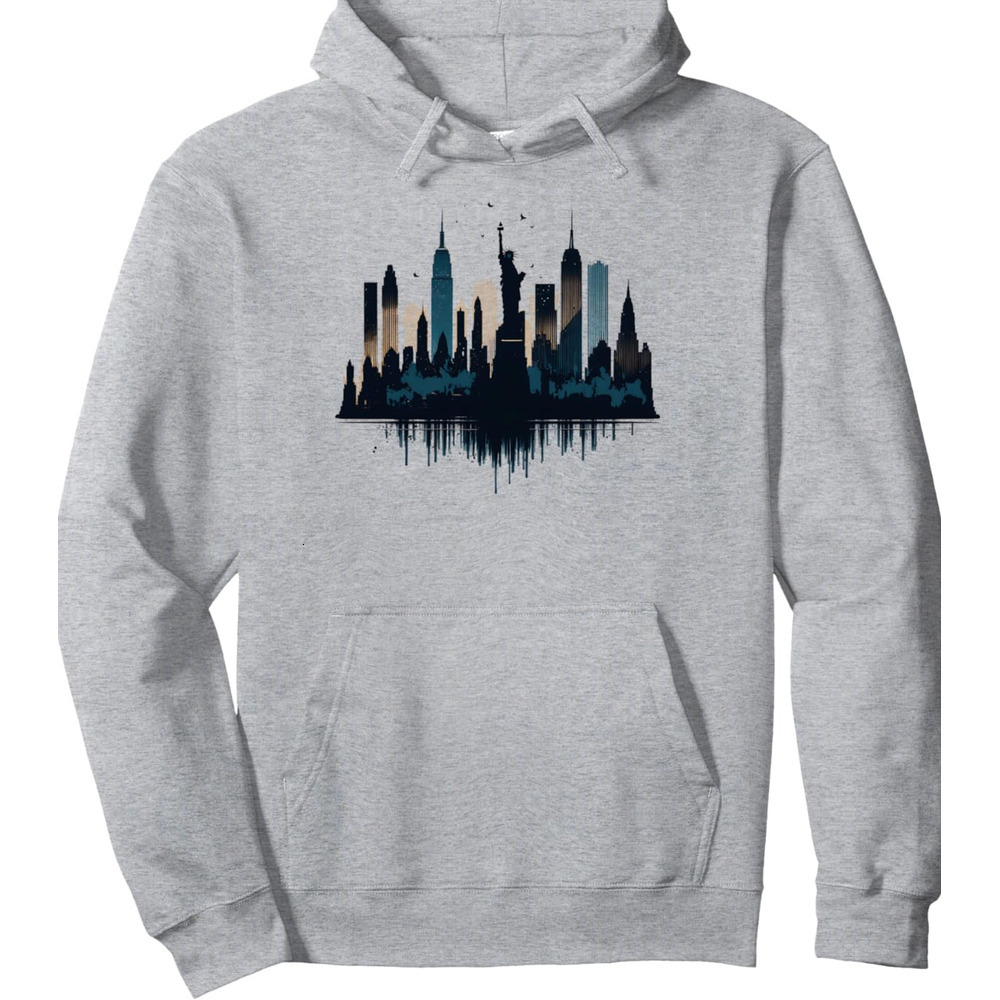 Hoodie for Mens Womens New York City Skyline Cityscape NYC Souvenir Gift Pullover Hoodie Graphic Hoodies sweatshirt Pullover Long Sleeve cool