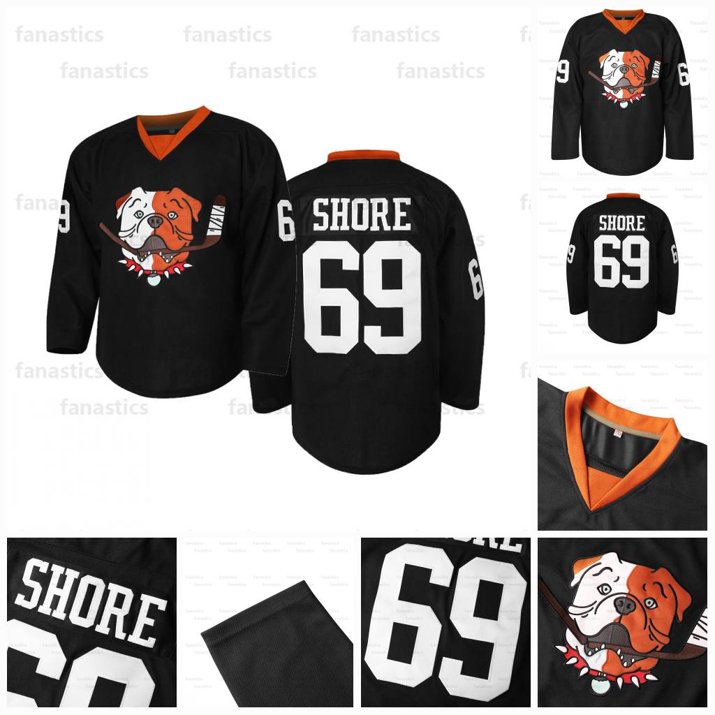custom men 69 Shoresy Sudbury Blueberry Hockey Stitched Name And Number black hockey jersey