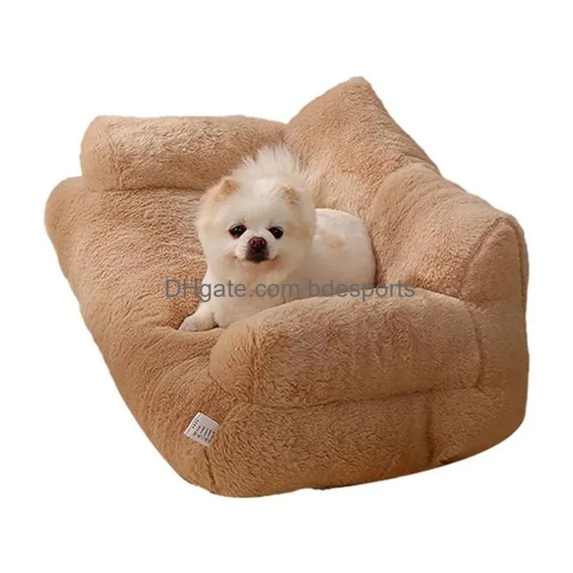 Houses & Kennels Accessories Cozy Cat Bed Nest Winter Warm Sofa House For Cats Small Dogs Comfortable Plush Puppy Kennel Drop Deliver Dheqq
