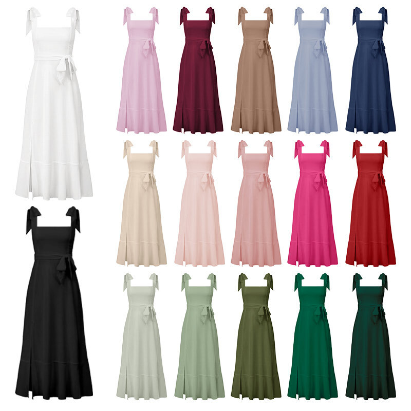 designer dress summer hot selling new elegant and fashionable women's clothing temperament commuting slit dress french highend feeling skirt dres