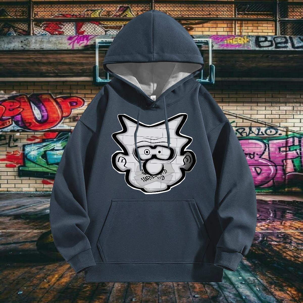 Brand Hoodie For Man Breathable Hooded Collar Cool Design Men Clothes Hoodie Street Tops Hoodie DIY Printed 350g Cotton