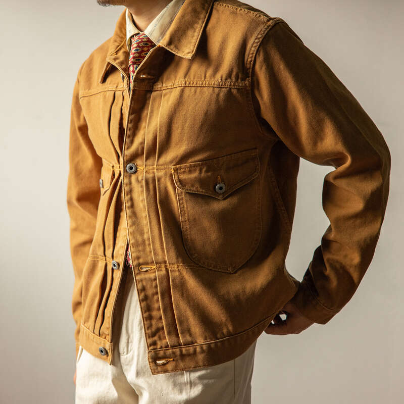 Red Tornado Canvas Ranch Jacket Vintage Western Mens Outerwear With Buckle Back