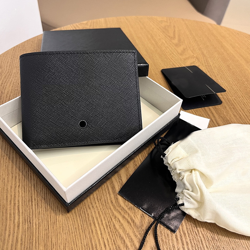 Genuine Leather Men's Wallet Model Number 130315 Credit Card Holder Pocket Wallet Top Quality Designer Women's Purse ID Bank Case Coin Purses Gift Box