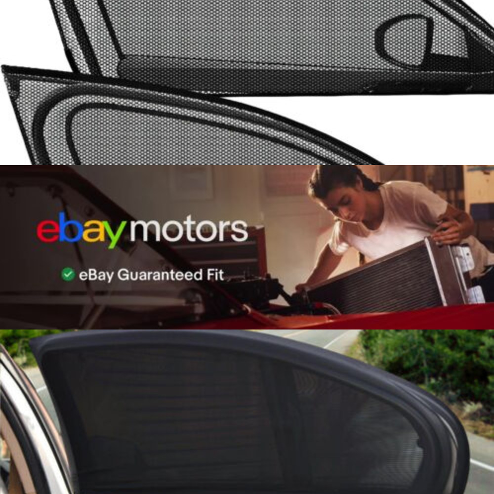 New 2 Pack Car Window Side Screen Sun Mesh Shade Cover Magnetic Sunshade Visor