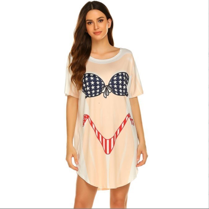 Creative designer T-shirt, women's beach cover, bikini printed casual dress