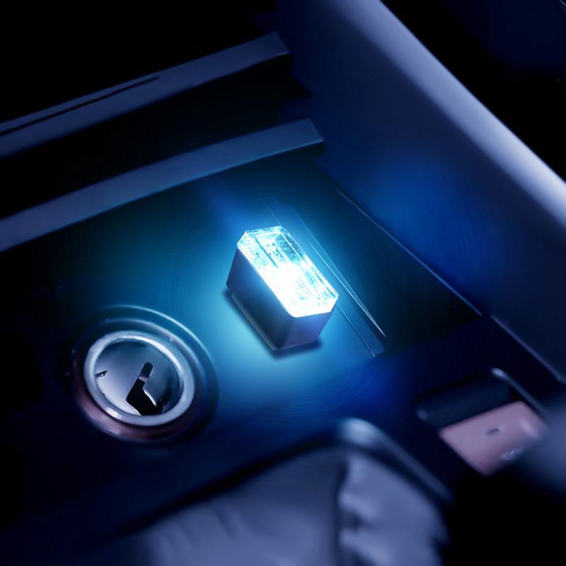 New Mini USB LED Car Ambient Night Light Decorative Neon Lamp Auto Interior Atmosphere Emergency PC Mobile Power Charging