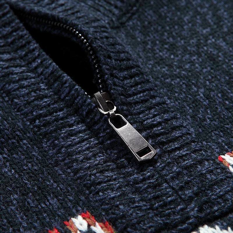 Size XXXL 4XL 5XL 6XL Sweater Male Autumn Zipper Half Turtleneck Pullover Knitted Men Clothing Christmas Jumpers 241031