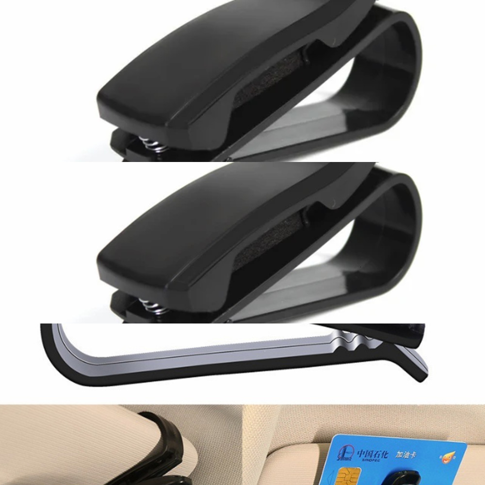 New Universal Car Auto Sun Visor Glasses Box Sunglasses Clip Card Ticket Holder Fastener Pen Case Eyeglasses Clips Accessories
