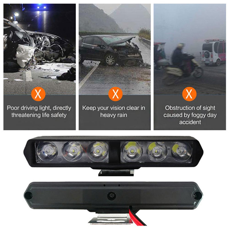 New Motorcycle Flash 6Led Headlight Spotlights Auxiliary High Brighess Lamp Electric Vehicle Scooters Autocycle Modified Bulbs