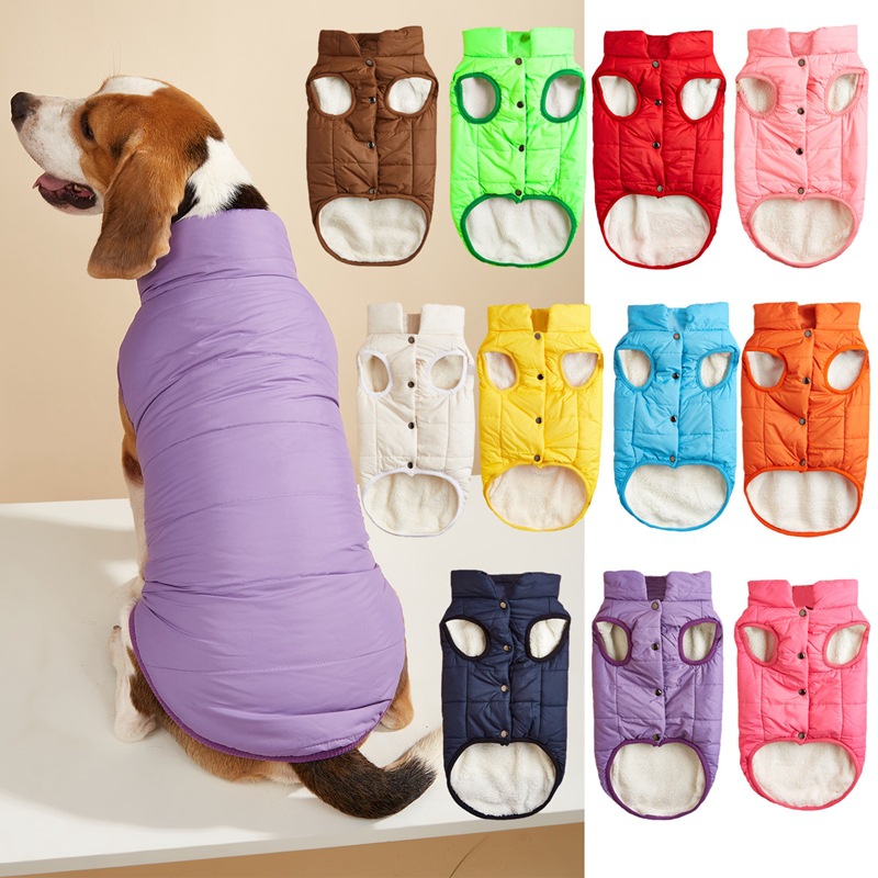 Winter Clothes Outdoor Cold Proof Warm Dog Jacket with Fleece Cotton Lining Chihuahua French Bulldog Puppy Clothing Coat Free shipping
