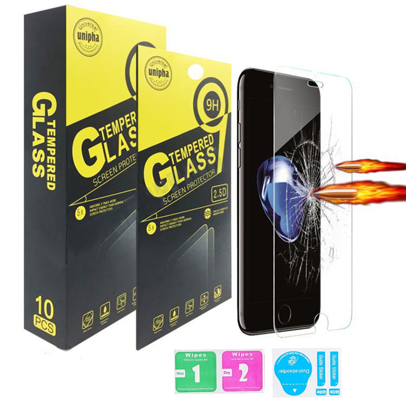 2.5D Tempered Glass Screen Protector Film For iPhone 17 Air 16 15 14 13 12 11 Pro Max 8 Plus Samsung S25 Edge S24 FE S23 S22 Plus S21 A07 A17 A05 A06 