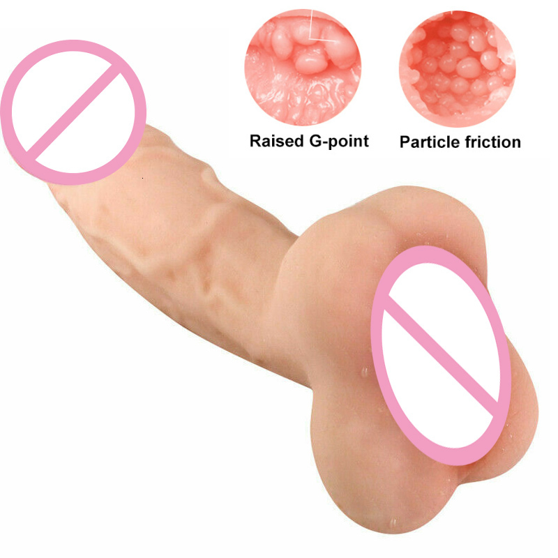 masturbator Realistic Dildo Masturbation Soft Stick Sex Toys For Men Anal Plug Dick Male Masturbator Vagina Pocket Pussy Sex Products