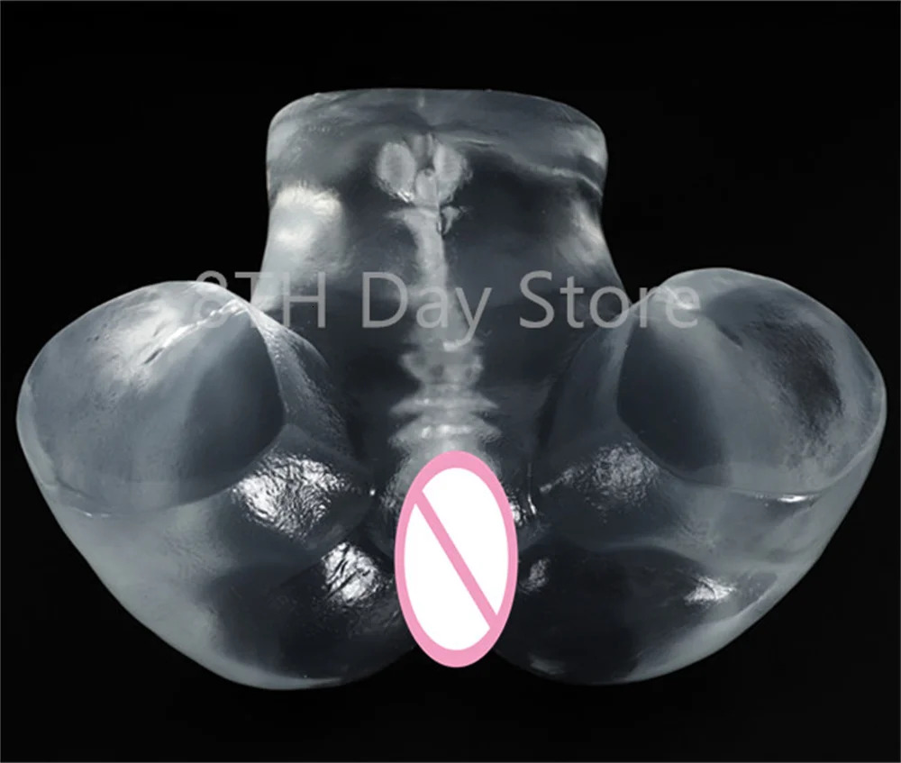 masturbator Visible Vagina Channel Sex Ass for Men Transparent Butt Masturbation Doll Men Artificial Vagina Pocket Pussy Buttocks Adult Sex
