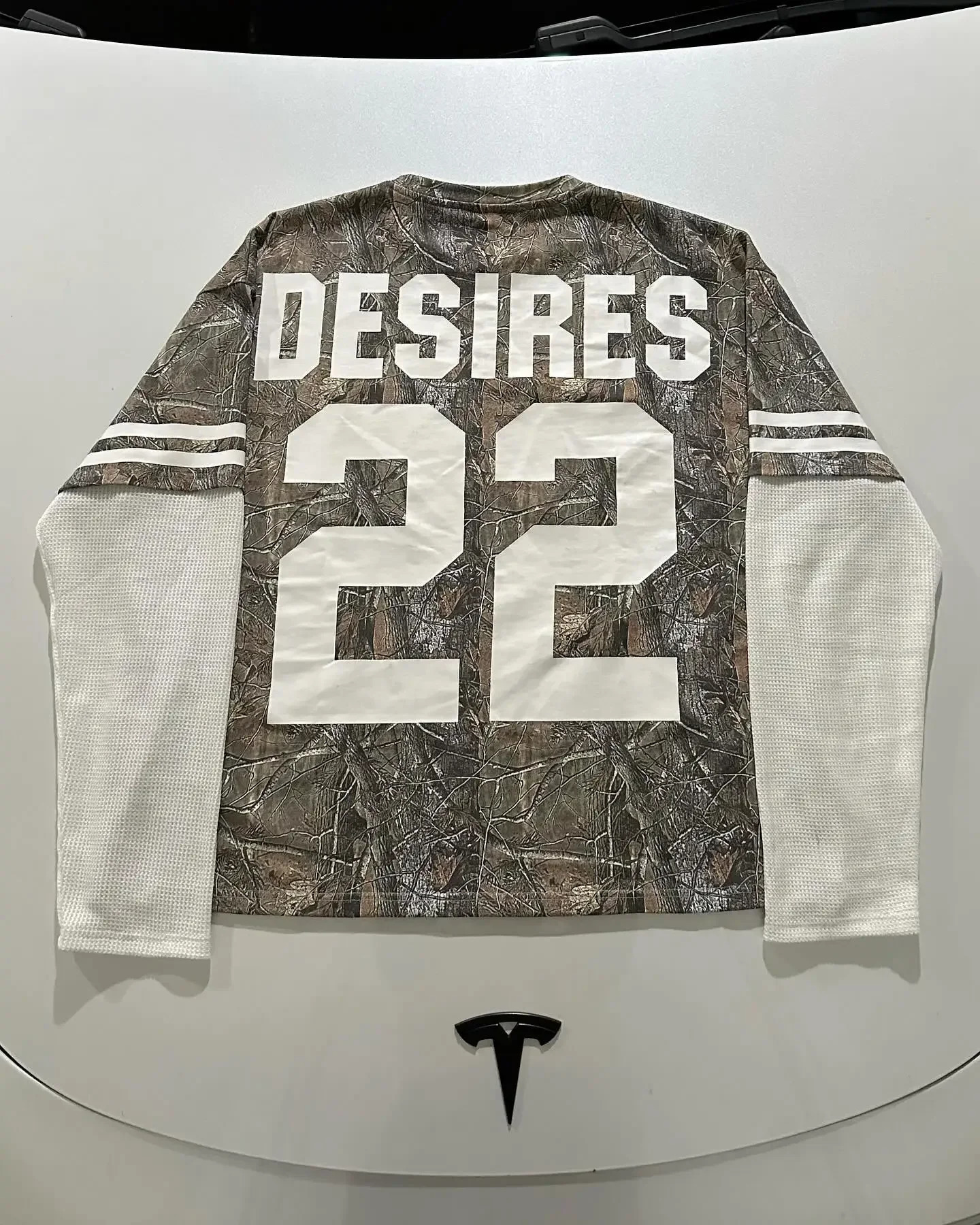 Y2K womens sportswear mens Gothic oversized camouflage leaf pattern long sleeved T-shirt hip-hop sportswear 241031