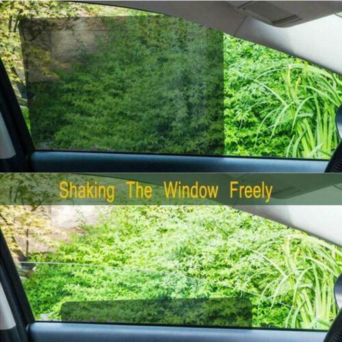 New 2Pcs Car Side Rear Window Screen Mesh Sun Shade Cover Windshield Sunshade Visor