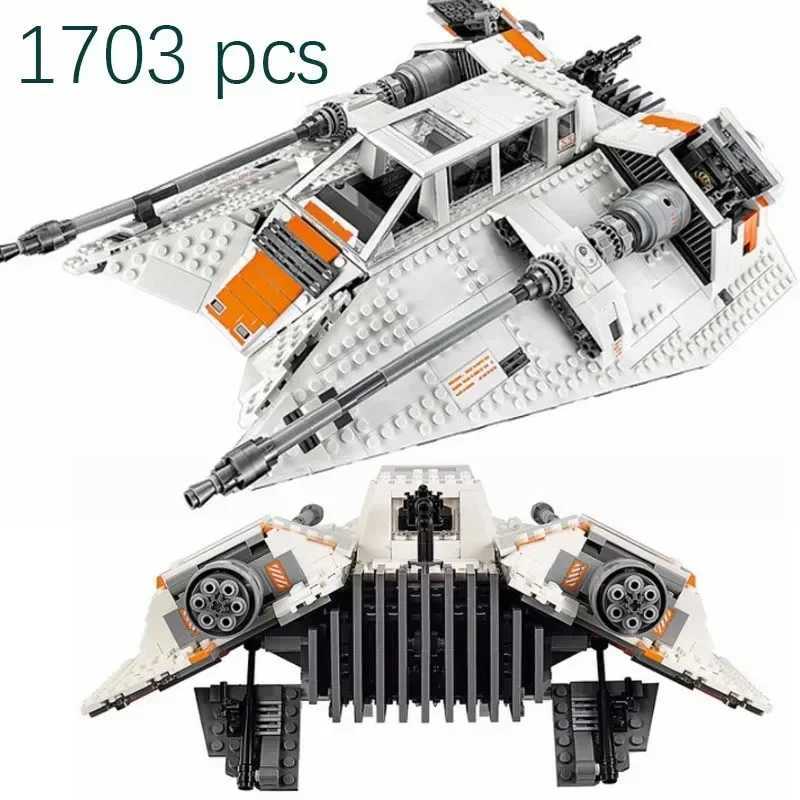 Blocks Blocks Hot Toys Star 1703 PCS UCS Series Star SnowSpeeder Building Blocks Home Decor 75144 Produce Blocks Present Gifts L250929