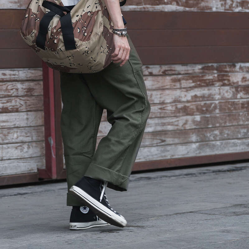 Non Stock Og-107 Baker Pants Vintage Men's High-Waisted Work Trousers Olive Green