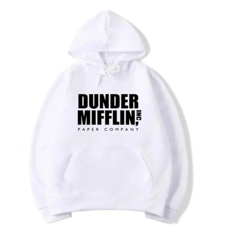 Dht Schrute Hoodies para homens e mulheres casual com capuz Office Dunder Mufflin papel 241024