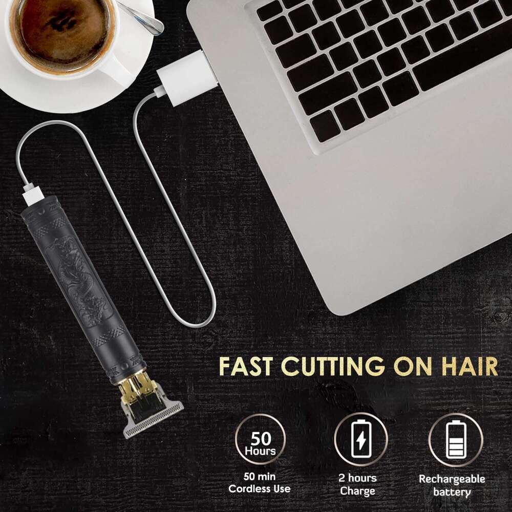 Professional Cordless Rechargeable Barber Clippers Men's Hair Cut hine Electric Trimmer for Home Use
