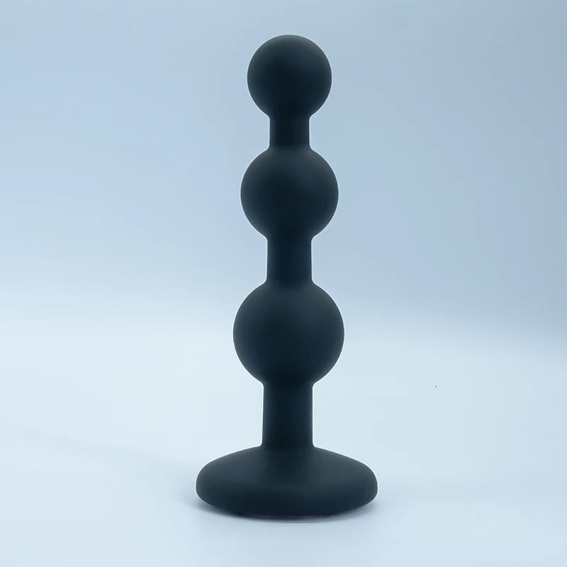 Black Silicone 3 Ball Anal Beads Sex Anal Plug Crystal Base Butt Plug Analplug But Plug Anal Trainer Toys Sex Toys For Woman 241031