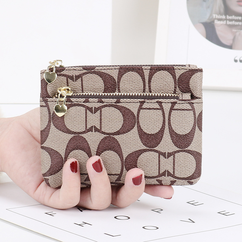 New Designer Zipper Zero Women's Handheld Mini Card Short Wallet Key Coin Bag