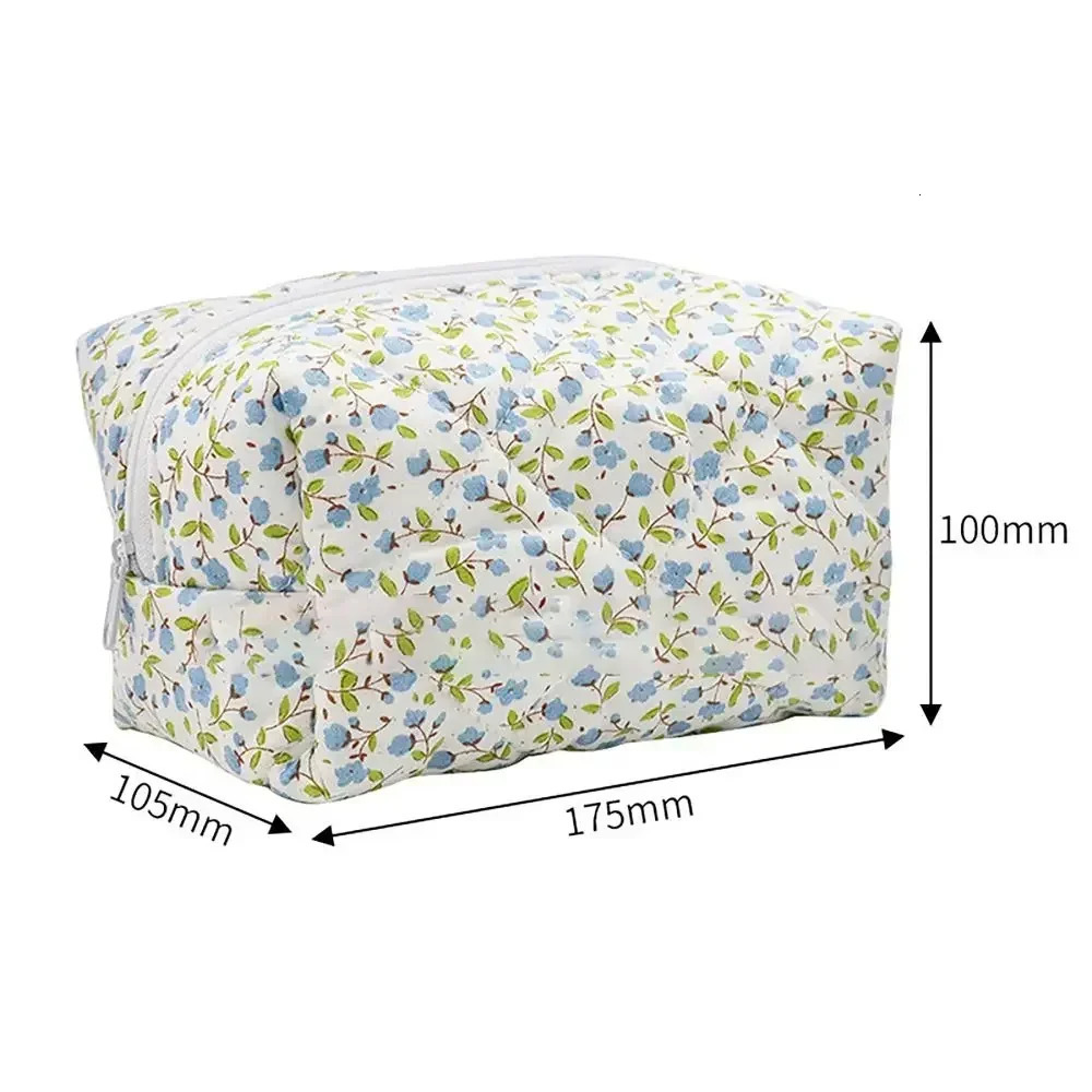 Floral womens makeup bag large capacity travel storage bag simple womens clutch handbag canvas womens makeup bag 241031