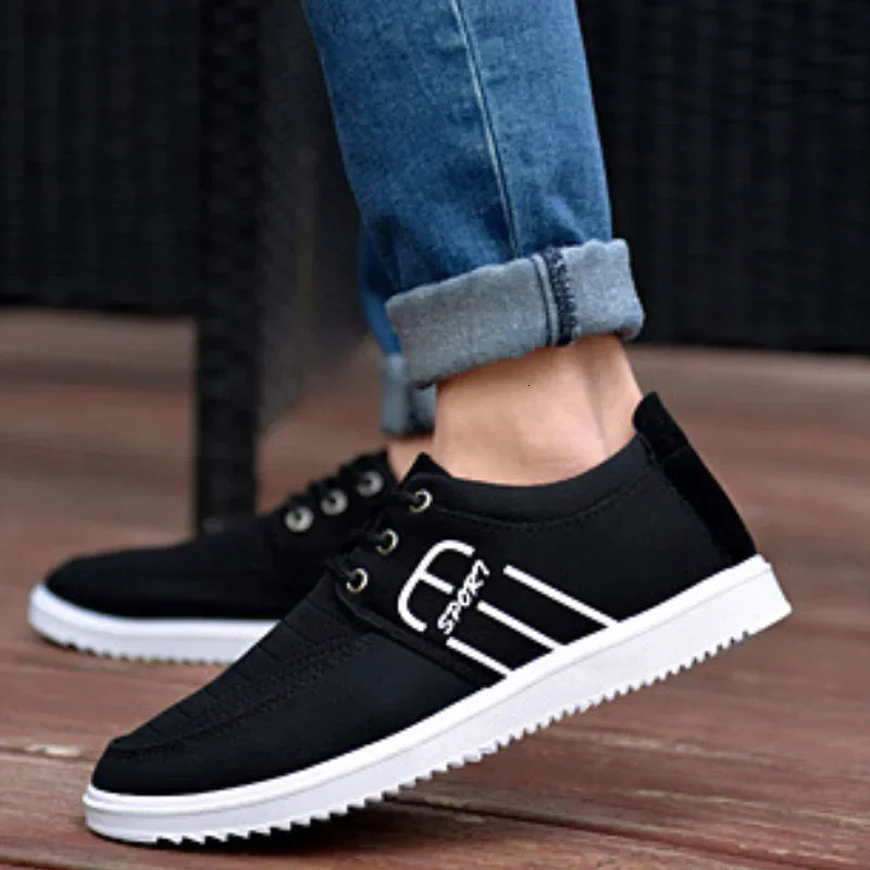 Men's Sneakers Lightweight Canvas Summer Mens Vulcanized Shoe Breathable Work Lace-ups Men Driving Shoes Atillas