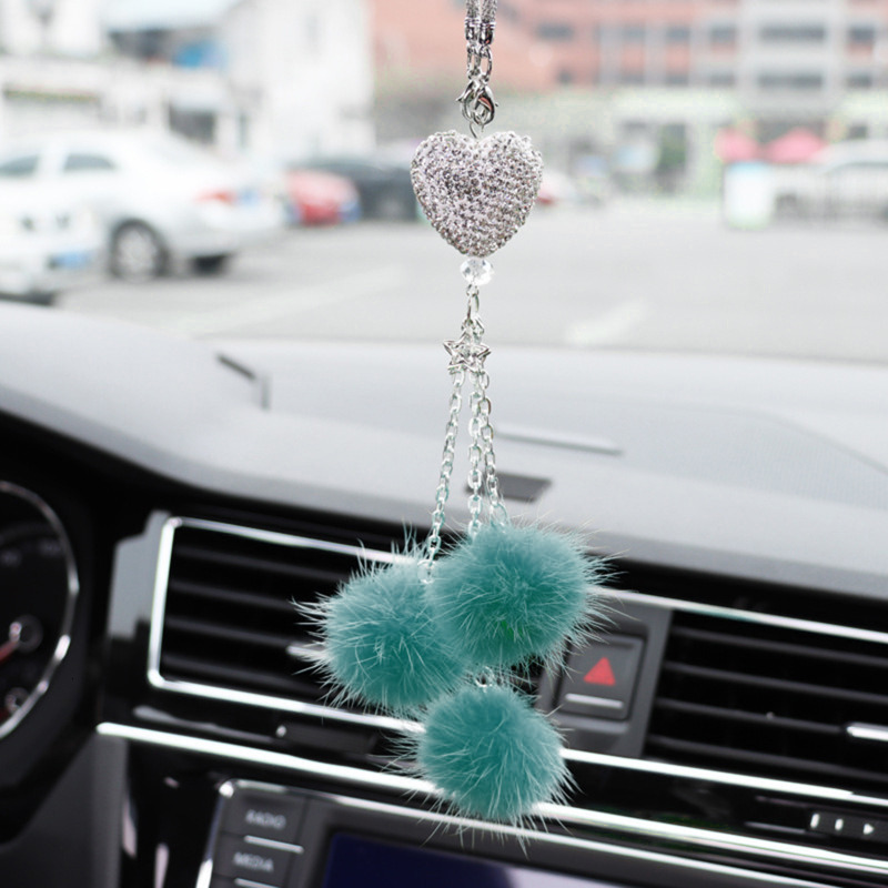 New Fashion Dia Car Accessorie Bg Hairball Rearview Mirror Pendant Birthday Gift Auto Decoraction Ornaments