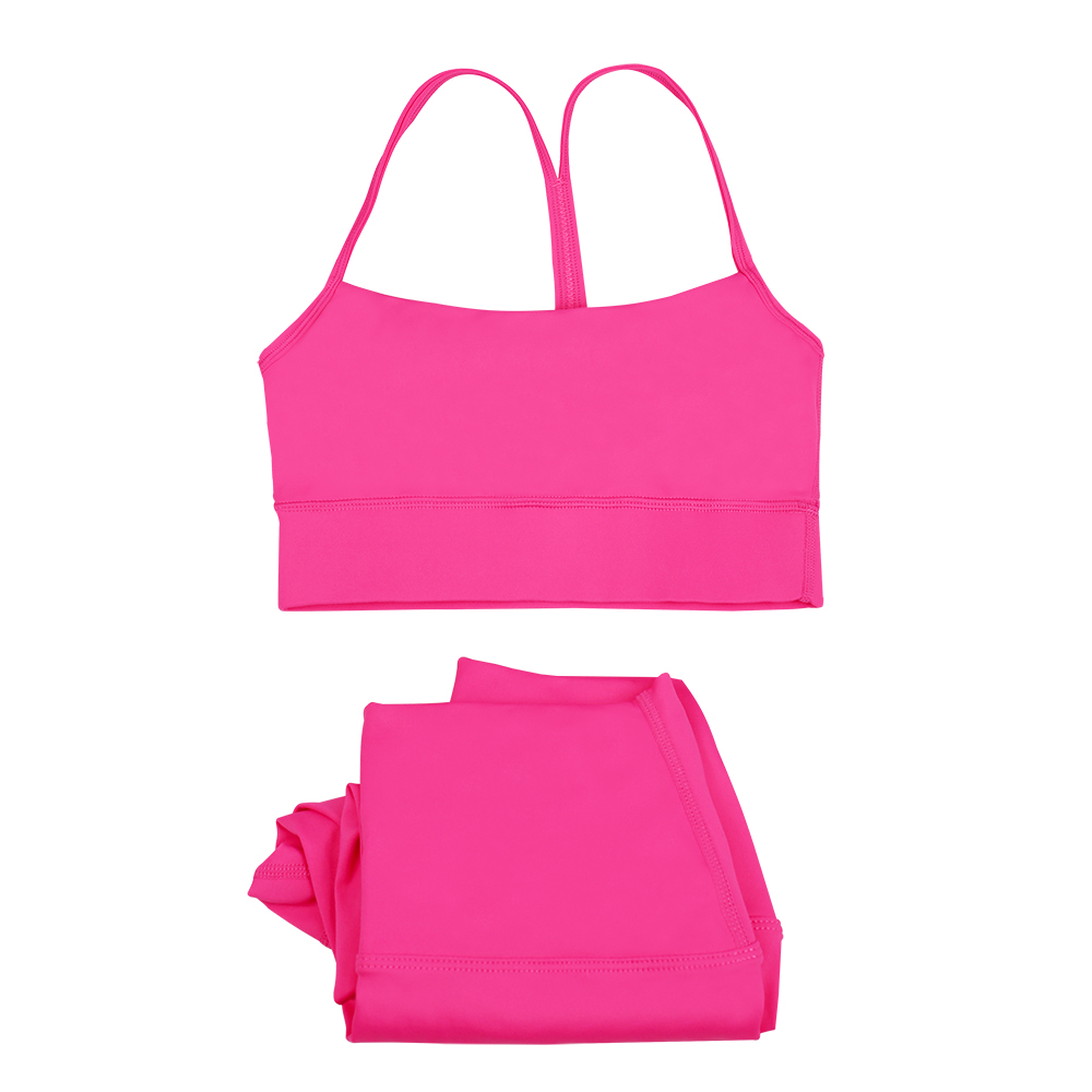Womens 2-Piece Yoga Set Women Yoga Set Gym Top Y shaped Bra Fitness High Waist Push Up Align Leggings Workout Set U-Shape Bra High-Waisted Yoga clothe